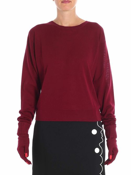 Yamada burgundy sweater with gloves included