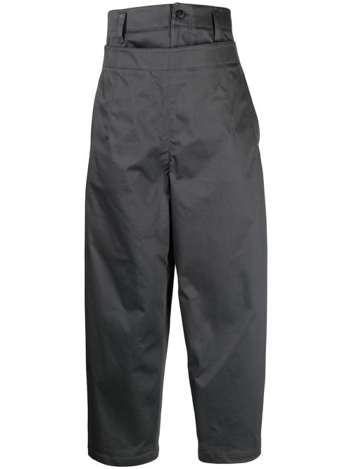 Wide-leg tailored trousers - Blue