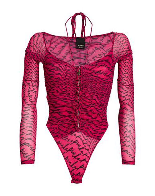 Pinko Woman Bodysuit Fuchsia Size XXS Polyamide, Elastane