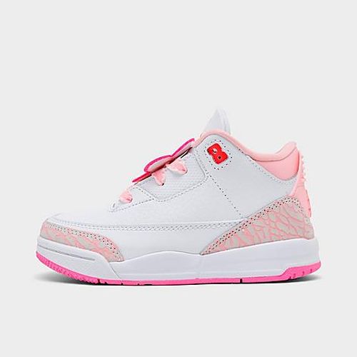 Girls' Toddler Air Retro 3 Basketball Shoes in Pearl Pink/Hyper Orange/Pink Bloom