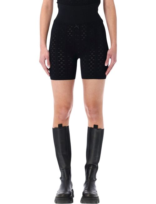 Knitted Pointelle Fitted Shorts