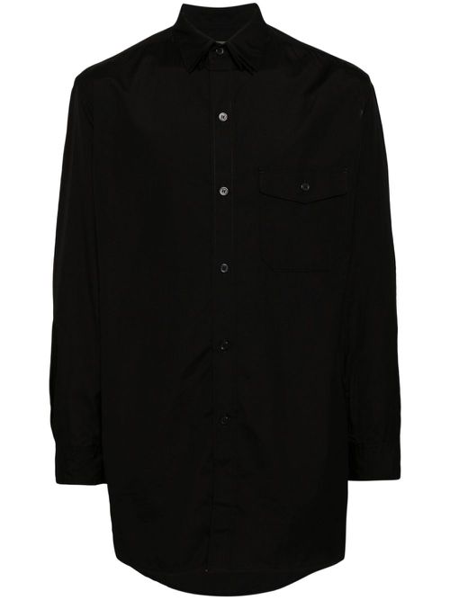 Broad triple-collar shirt - Black