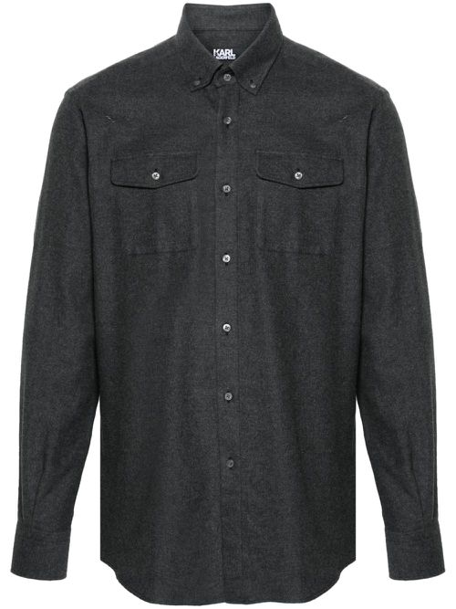Felted cotton shirt - Grey