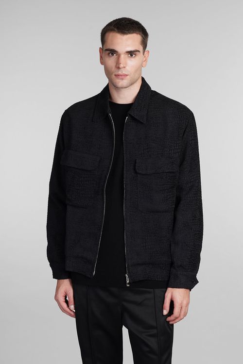Casual Jacket In Black Rayon