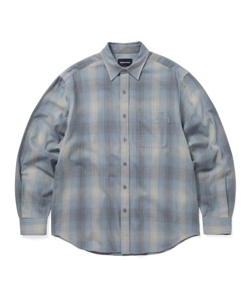 Nep Shadow Check Shirt Blue