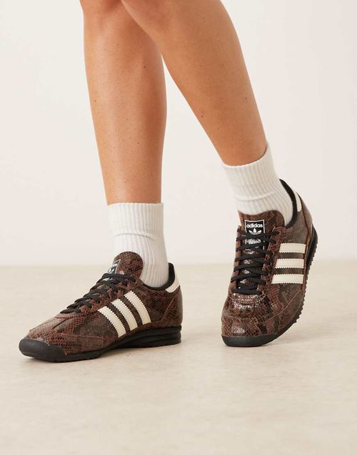 SL 72 OG trainers in brown and cream snake print