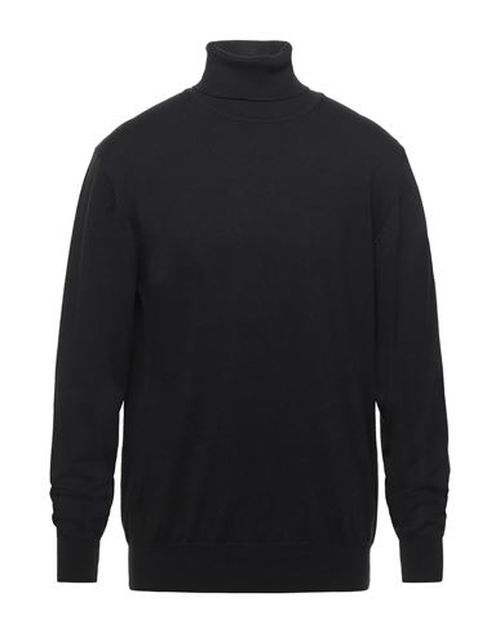 Man Turtleneck Black Size L Wool, Cotton