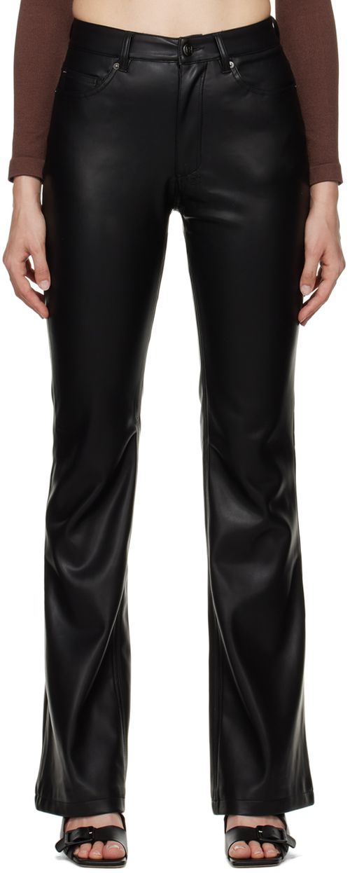 Black Soho Faux Leather Pants