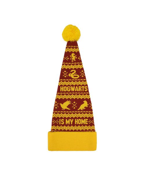 Men's Hogwarts Is My Home Red Santa Hat - Hpt hogwarts red
