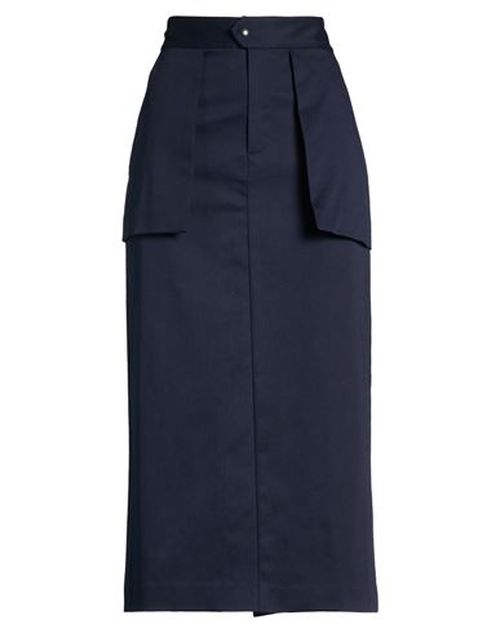 Woman Midi skirt Navy Size 8 Polyester, Cotton