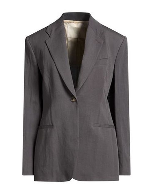 Woman Blazer Charcoal Size 6 Viscose, Linen