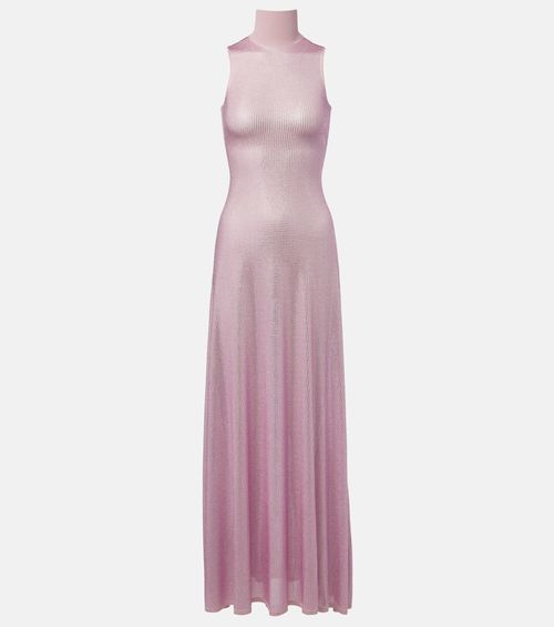 Ruched sequined maxi dress