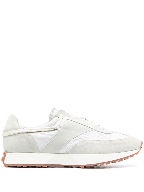 Panelled low-top sneakers - White