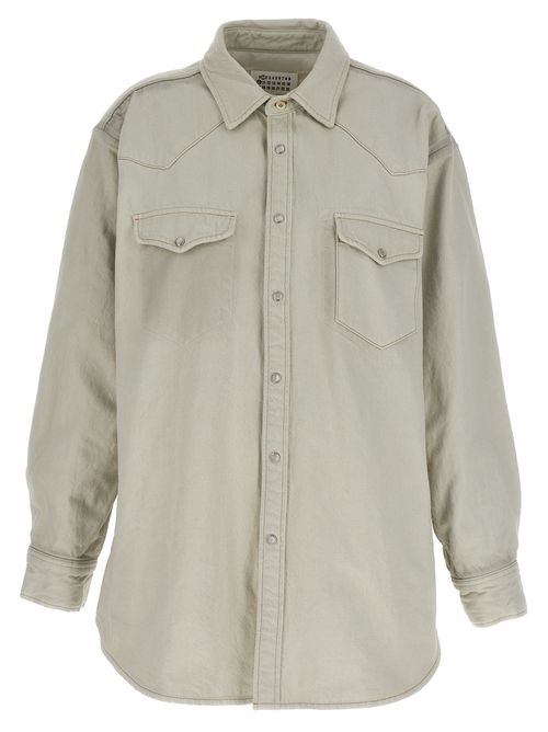 -Padded Overshirt Giacche Bianco-Donna