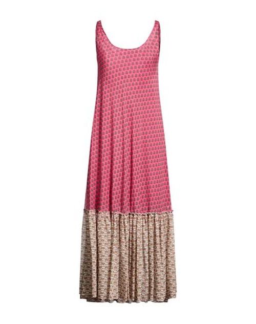 Malìparmi Woman Maxi dress Fuchsia Size 10 Cotton, Silk