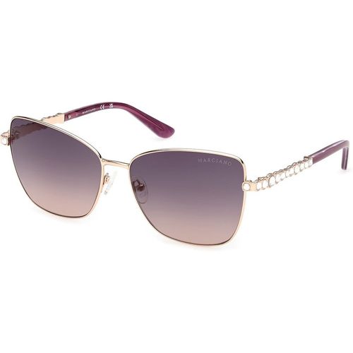 Guess by Marciano Woman Guess by Marciano GM00037 32Z Sunglasses Metal Gold Violet Butterfly Norma
