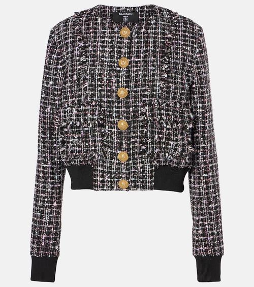Tweed bomber jacket
