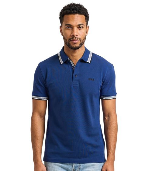 Blue Shirt Collar Polos