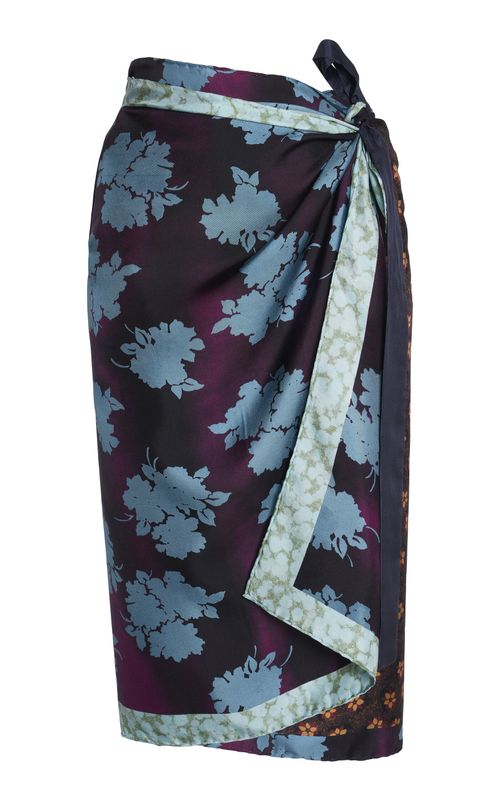 Scarfy Silk Wrap Skirt - Moda Operandi