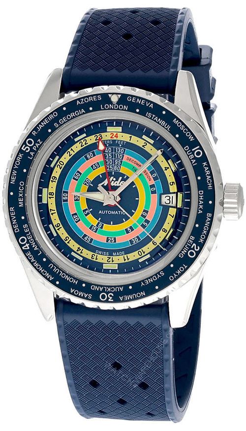 MIDO Ocean Star Decompression Worldtimer 40.5MM Men's Watch M026.829.17.041.00 / M0268291704100