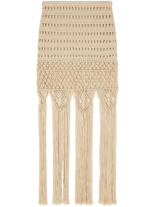 A Love Letter To India crochet skirt - Neutrals