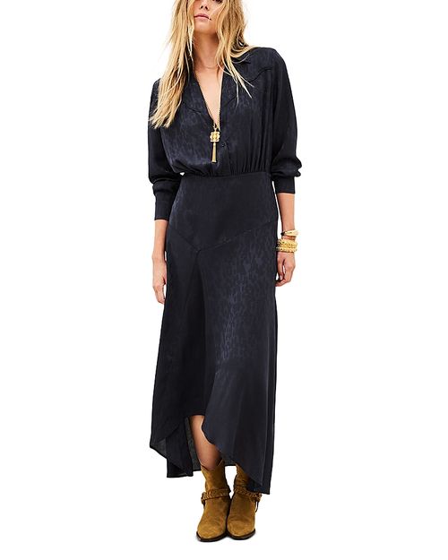 Helia Asymmetric Jacquard Knit Dress