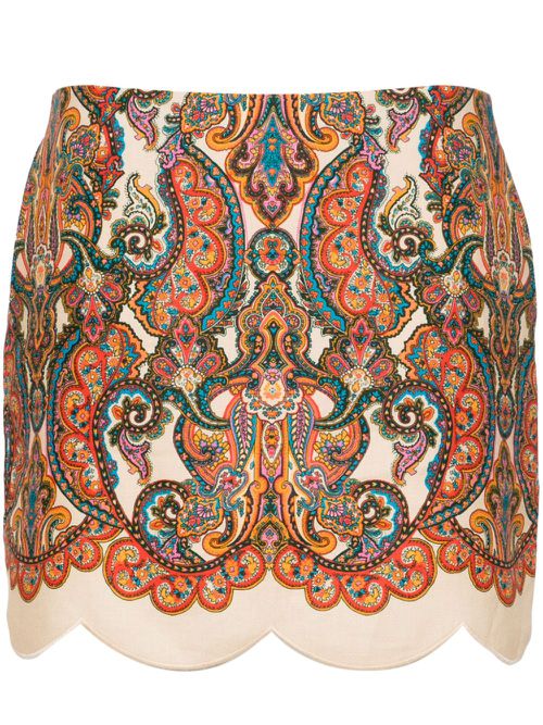 Ottie Scallop mini skirt - Neutrals
