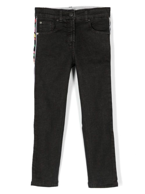 Logo-print straight-leg jeans - Black