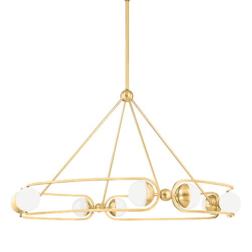 Aged Brass LED Chandelier from the Hartford Collection