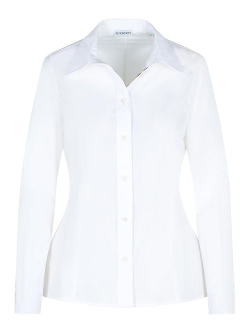 Eliza White Cotton Poplin Shirt