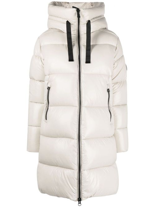Isabel padded zip-up coat - Neutrals