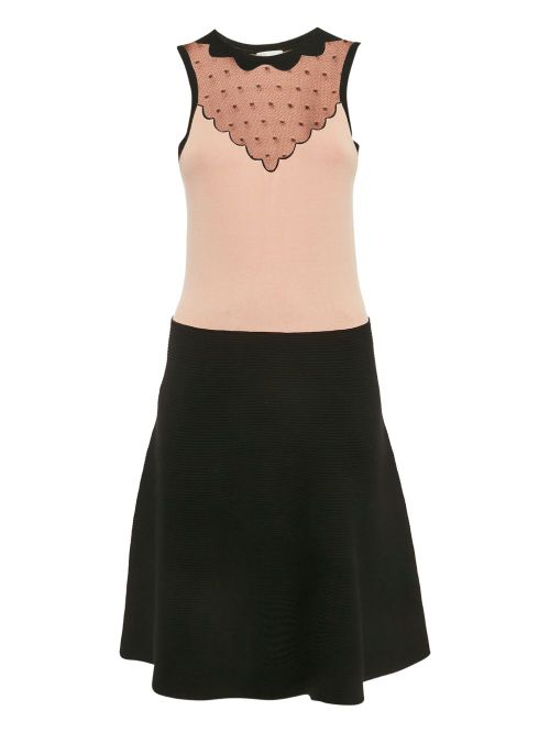 Two-tone midi dress - Pink