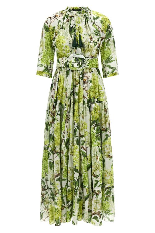 'Eden' Long Dress In Cotton Muslin With All Print