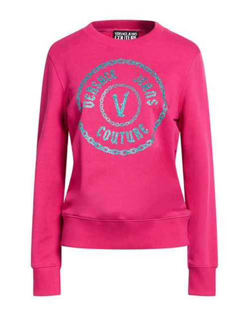 Woman Sweatshirt Fuchsia Size S Cotton