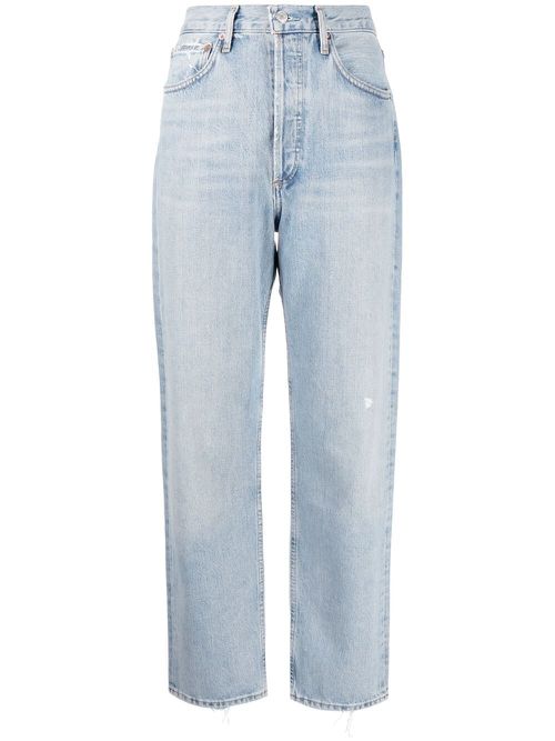 Straight-leg organic cotton jeans - Blue