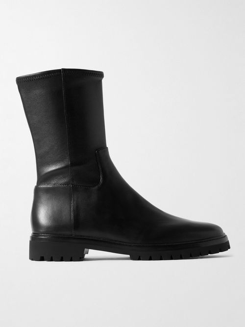 Danny Stretch-leather Ankle Boots - Black