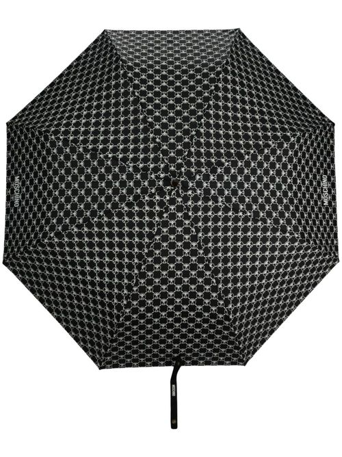 Monogram-print umbrella - Black