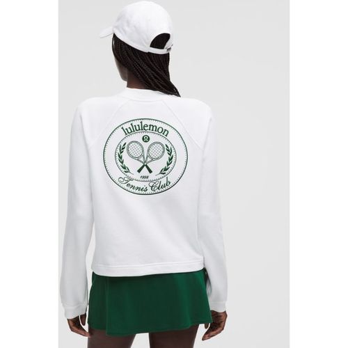Lululemon – Women's Cotton French Terry Crew Hoodieneck Pullover Tennis Club – Color White – Size L