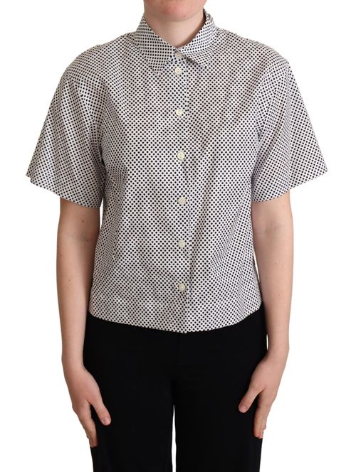 Polka-Dot Cotton Shirt — White