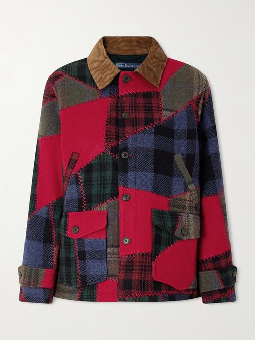 Patchwork Wool-blend Coat - Multi