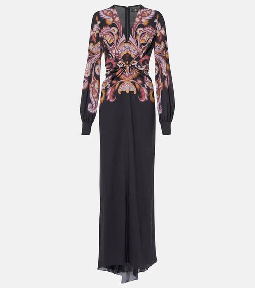 Paisley sablé maxi dress