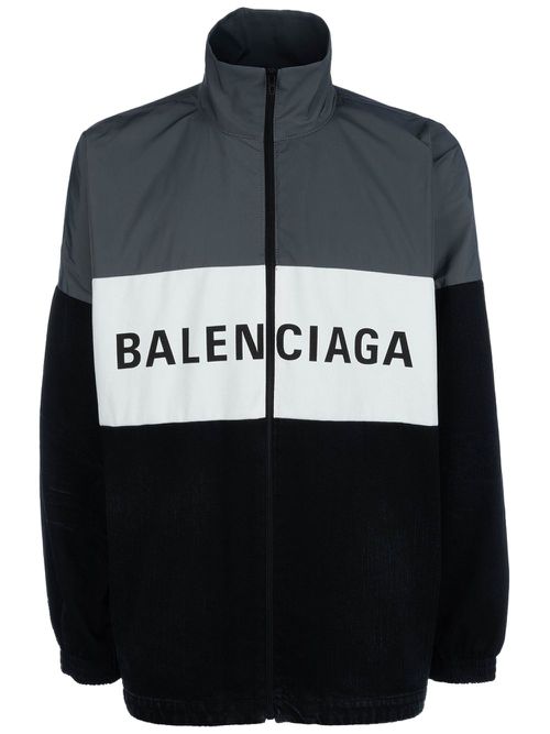BALENCIAGA- Logo Colorblock Blouson Jacket
