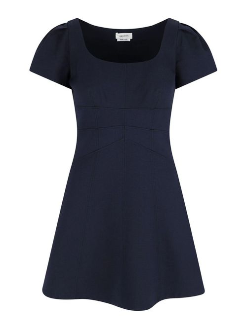 Mini wool and silk dress
