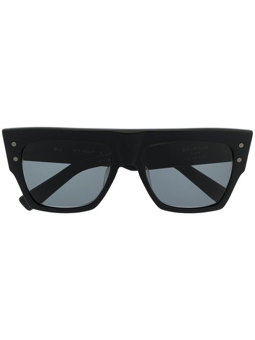 X Akoni B-I large square sunglasses - Black