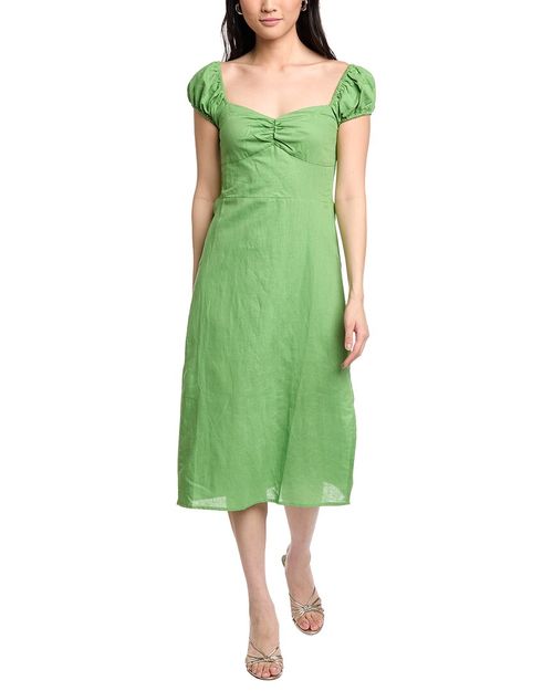 Elia Linen-Blend Midi Dress