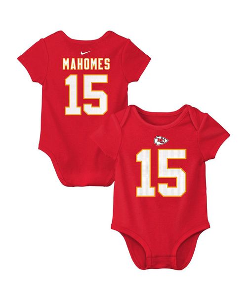 Baby Boys and Girls Patrick Mahomes Red Kansas City Chiefs Player Name Number Bodysuit - Red