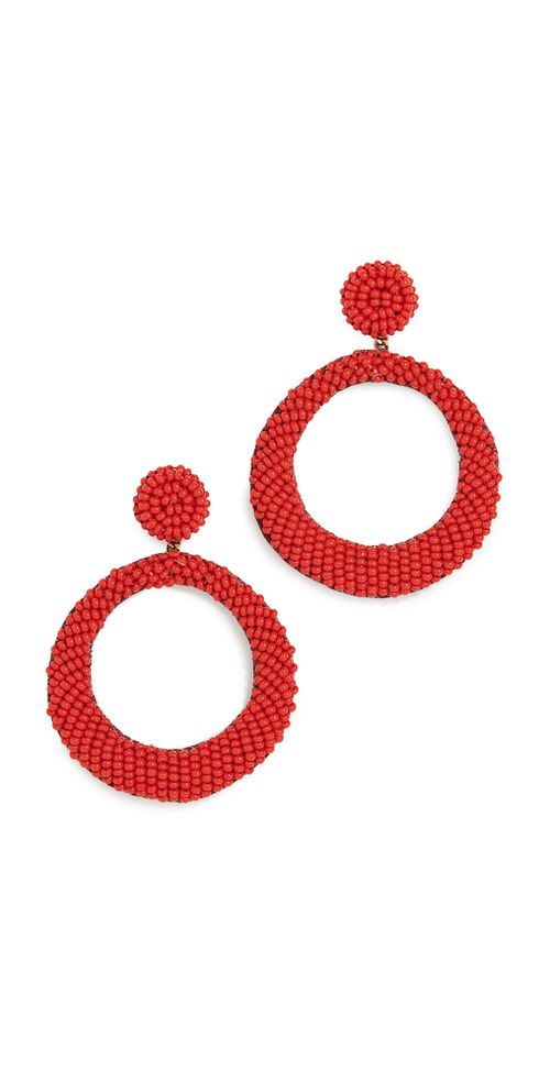 Deepa by Roberta Earrings Red One Size