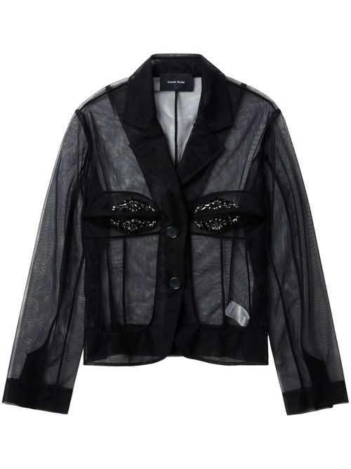 Embellished bust fitted jacket - Black