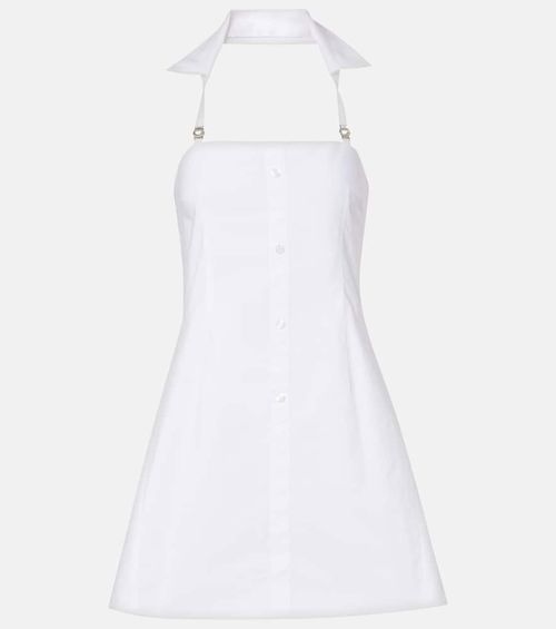 Halterneck cotton minidress