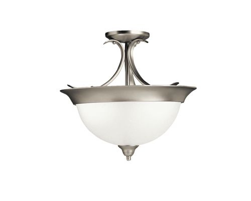 Dover 3-Light Semi-Flush in Brushed Nicke